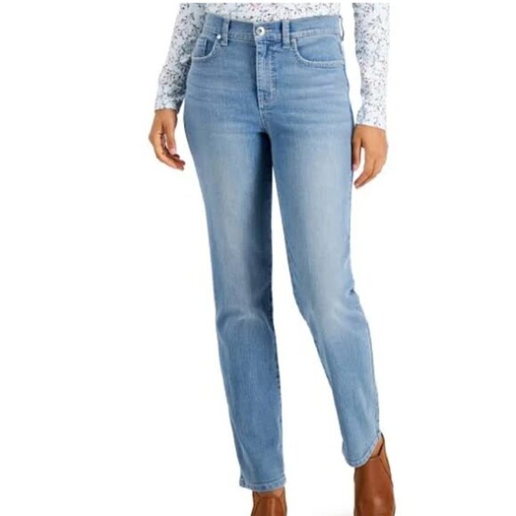Style & Co High Rise Straight Leg Jeans - Light Wash Blue - size 10 - Picture 9 of 9